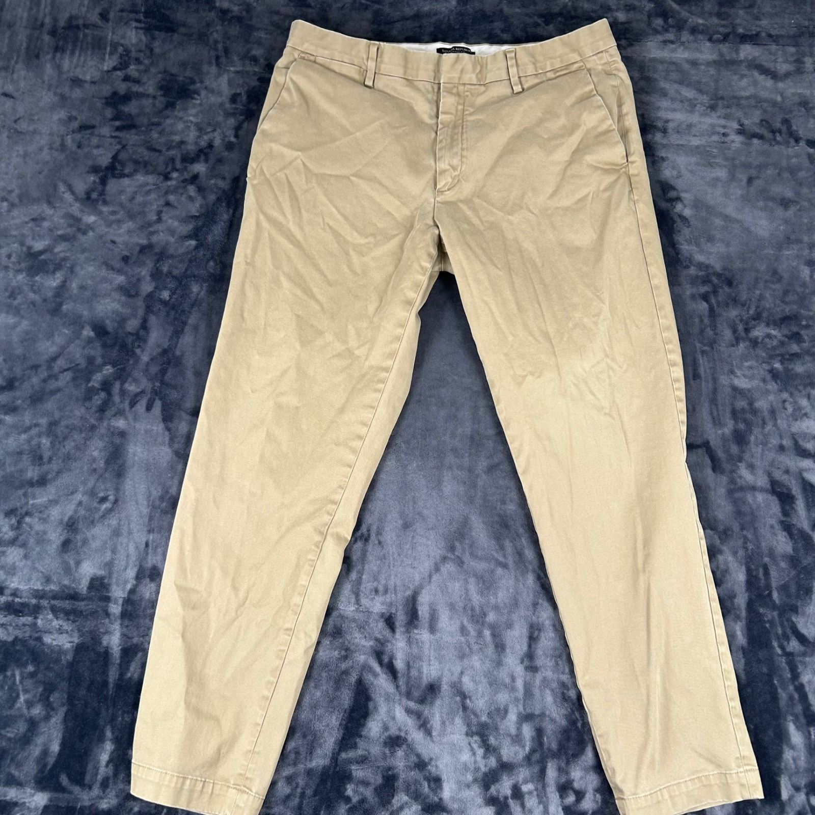 Banana Republic Tapered Fit Chino Pants Mens 36x32 Khaki Tan Stretch Cotton